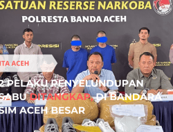Dua Pelaku Sabu Ditangkap, Bandara SIM Aceh Besar