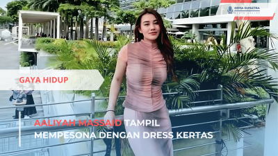 Aaliyah Massaid Tampil Memesona dengan Dress Kertas