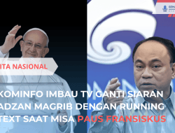Kominfo Minta TV Ganti Siaran Azan Saat Misa Paus Fransiskus