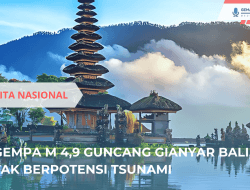 Gempa M 4,9 Guncang Gianyar Bali, Tak Berpotensi Tsunami