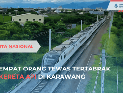 Empat Orang Tewas Tertabrak Kereta di Karawang