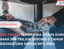 Toni Tamsil Divonis 3 Tahun Penjara atas Kasus Korupsi Timah