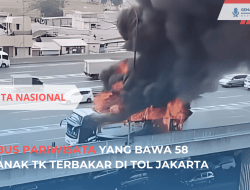 Bus Pariwisata yang Bawa 58 Anak TK Terbakar di Tol Jakarta