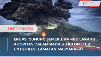 Erupsi Gunung Semeru, Aktivitas Dilarang di Radius 3 KM