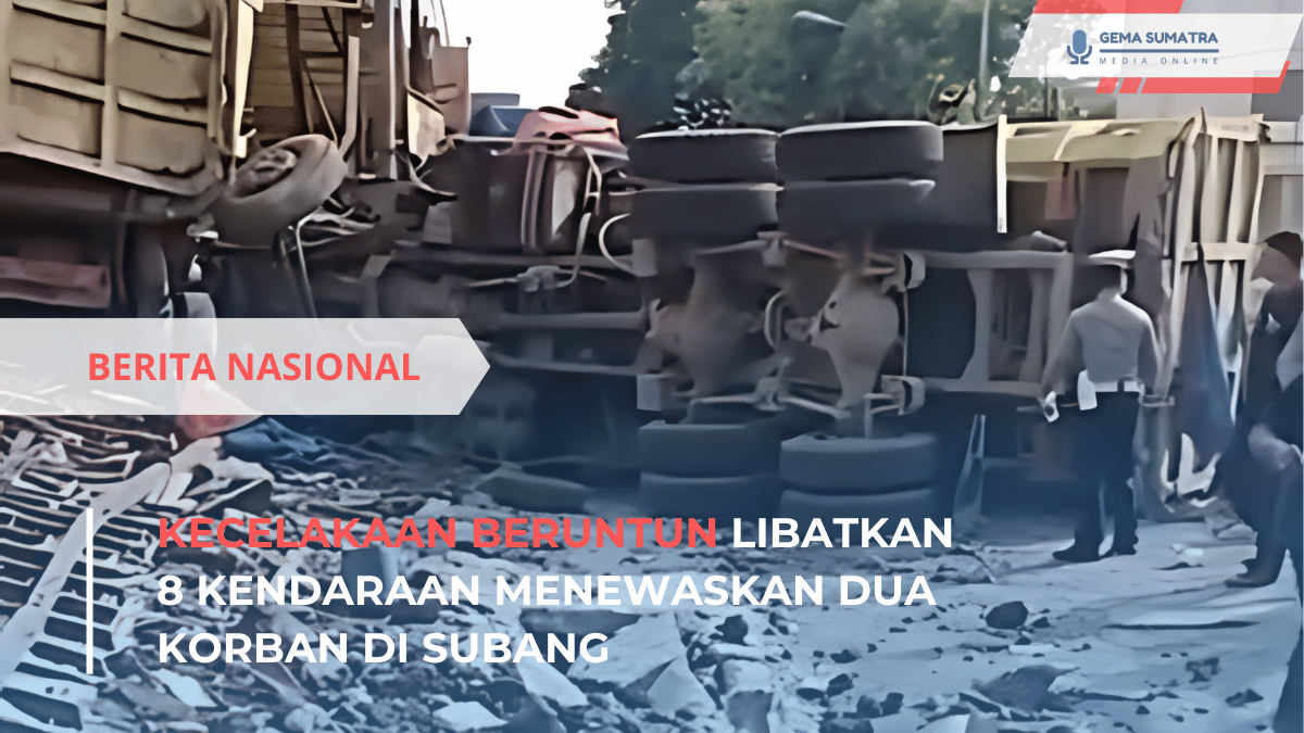 Ket foto: Kecelakaan Beruntun di Subang (Sumber Foto: Instagram/fakta.indo)