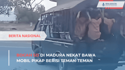 Ket foto: Bocah SD Bawa Mobil Pikap (Sumber Foto: Instagram/fakta.indo)