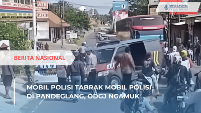 Ket foto: Kecelakaan 2 Mobil Polisi di Banten (Sumber Foto: Instagram/fakta.indo)