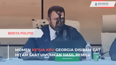 Ket foto: Ketua KPU Georgia Disiram Cat Hitam (Sumber Foto: Instagram/acehworldtimenews)