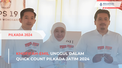 Khofifah-Emil Unggul dalam Quick Count Pilkada Jatim 2024