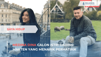 Ket foto: Medina dan Gading (Sumber Foto: Instagram/gadiiing dan medinadinaaa)