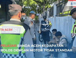 Pelajar Banda Aceh Kedapatan Bolos dengan Motor Tidak Standar
