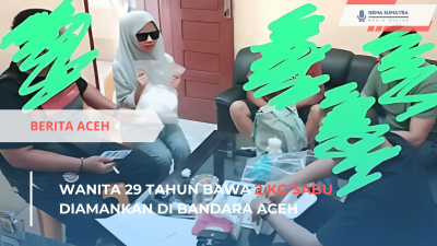 Wanita Bawa 2 Kg Sabu Diamankan di Bandara Aceh