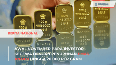 Harga Emas Antam Merosot Awal November