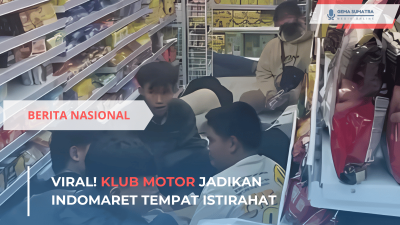 Viral! Klub Motor Jadikan Indomaret Tempat Istirahat