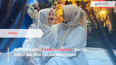 Ket foto: Tanpa Kata, Tanpa Pamrih, Bagai Mentari Tak Lelah Bersinar (Sumber foto: Anisa Amalia)