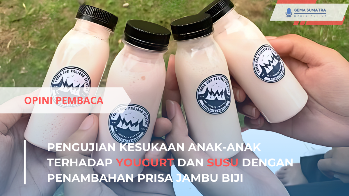 Pengujuian kesukaan anak anak terhadap yougurt dan susu dengan penambahan prisa jambu biji (*/M. Adriansyah)