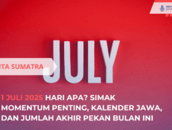 1 Juli 2025 Hari Apa? Simak Momentum Penting, Kalender Jawa, dan Jumlah Akhir Pekan Bulan Ini