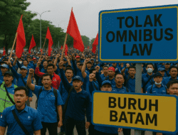Aksi Buruh di Batam Masuki Hari Ketiga, Tuntut K3 dan Hapus Outsourcing