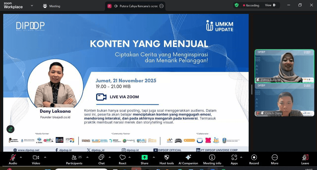 Webinar Series konten yang menjual