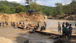Jembatan darurat Kala Ili Aceh Tengah