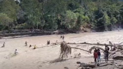 Aceh Tengah jembatan darurat ambruk