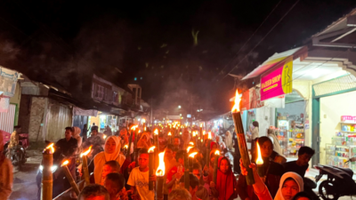 Suasana malam pergantian Tahun Baru Islam 1 Muharram