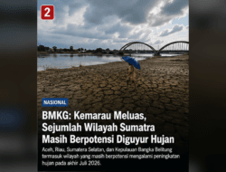 BMKG: Kemarau Meluas, Sejumlah Wilayah Sumatra Masih Berpotensi Diguyur Hujan