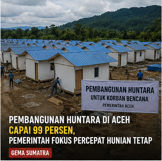 Pembangunan huntara Aceh