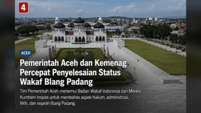 Pemerintah Aceh dan Kemenag Percepat Penyelesaian Status Wakaf Blang Padang
