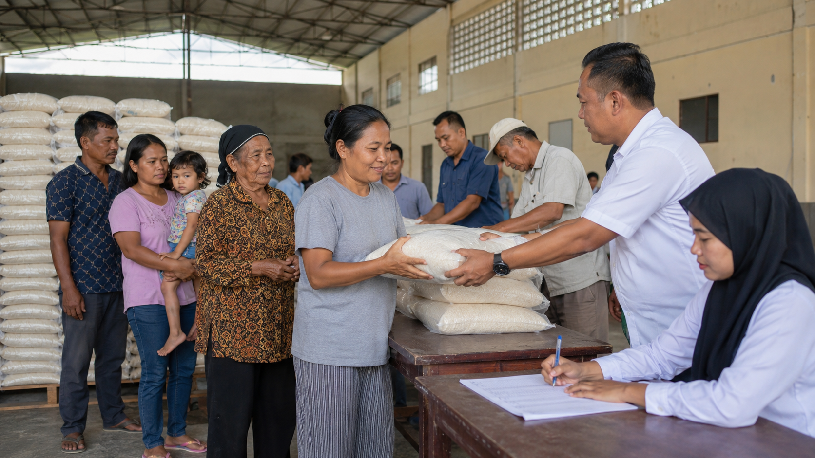 Bantuan beras Sumatera Utara