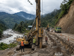 BPJN Aceh Pasang 104 Bored Pile di Gayo Lues