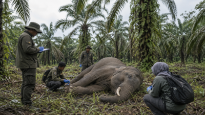 BKSDA Aceh Lakukan Nekropsi Gajah Sumatra yang Ditemukan Mati di Aceh Tamiang