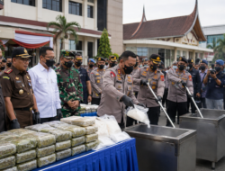 Polda Sumbar Musnahkan 124 Kilogram Ganja dan 1,46 Kilogram Sabu dari 43 Kasus