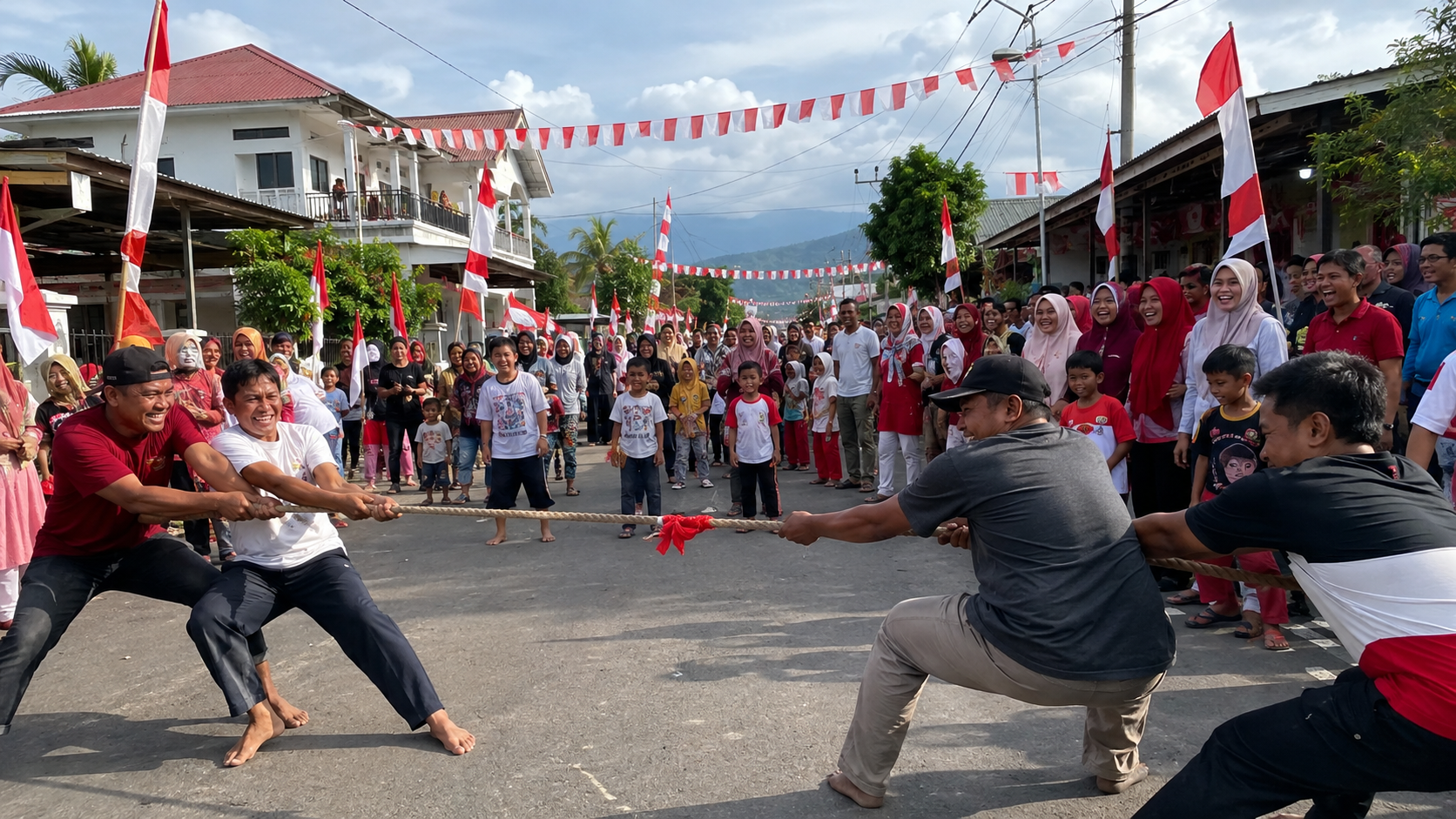 Panjat pinang Aceh Barat