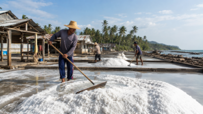 Produksi garam Pidie Aceh