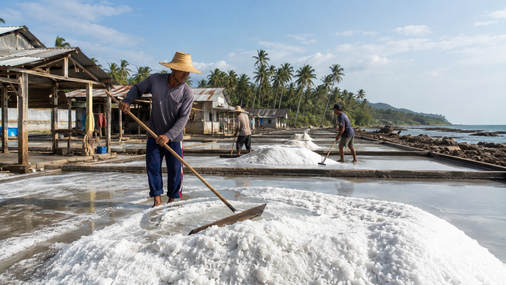 Produksi garam Pidie Aceh