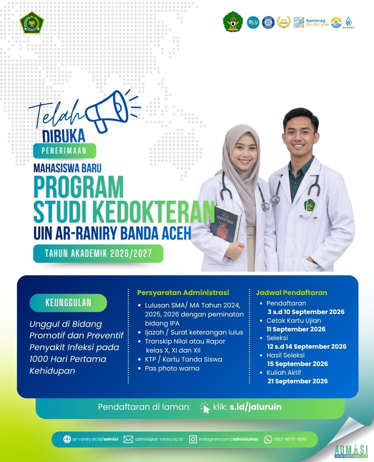 Pendaftaran Kedokteran UIN Ar-Raniry