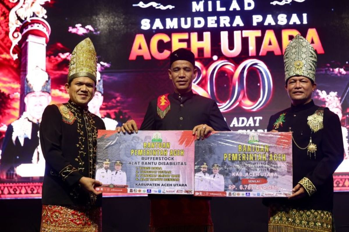 Penyerahan bantuan buffer stok Pemerintah Aceh untuk Aceh Utara